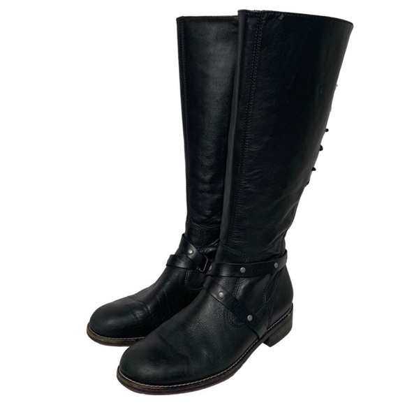 Wokly Belmont Black Leather Lace Up Tough Boots - Picture 6 of 16